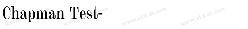 Chapman Test字体转换 Chapman Test字体转换